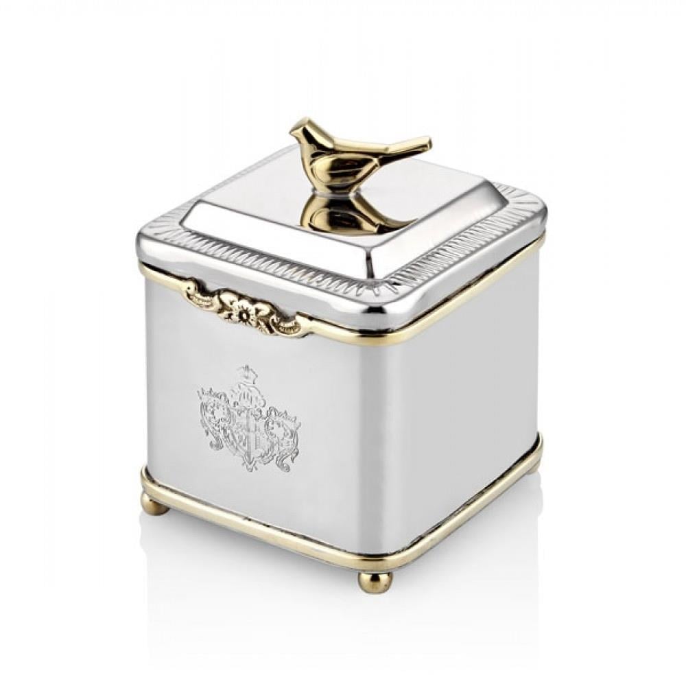 Lamedore Black Pearl Kuşlu Büyük Dikdörtgen Kavanoz - Güzel Home - Saklama