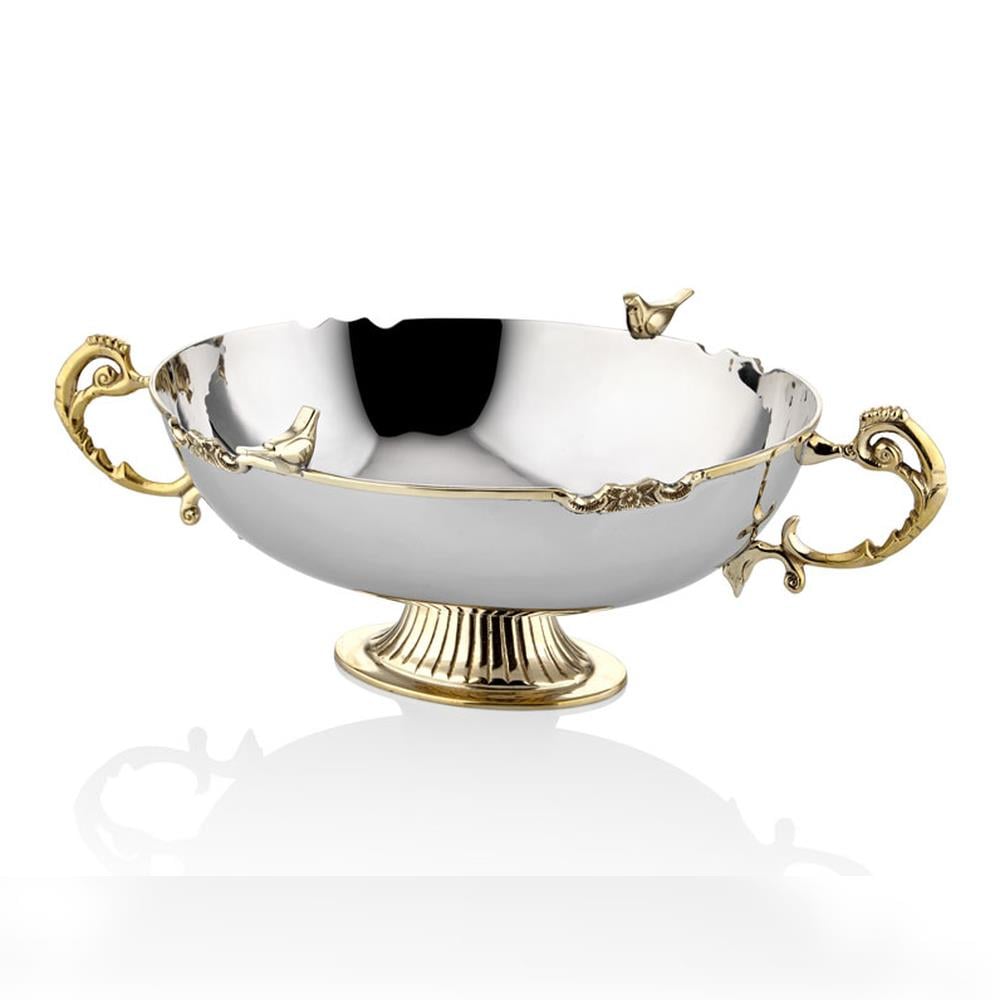 Lamedore Black Pearl Kuşlu Kulplu Dekoratif Kase - Güzel Home - Sunumluklar