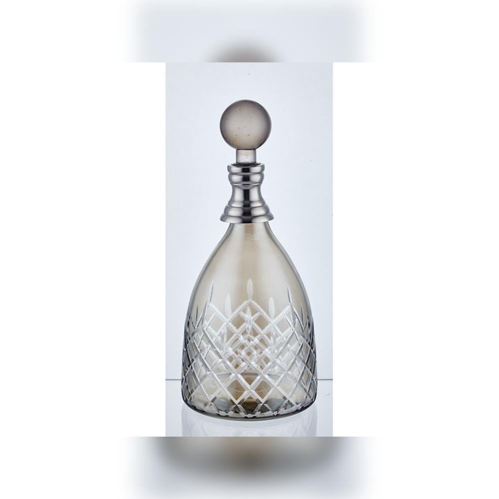 Lamedore Fanus Smoke 13x26 Cm Parlak Şişe - Güzel Home - Dekoratif Ürünler