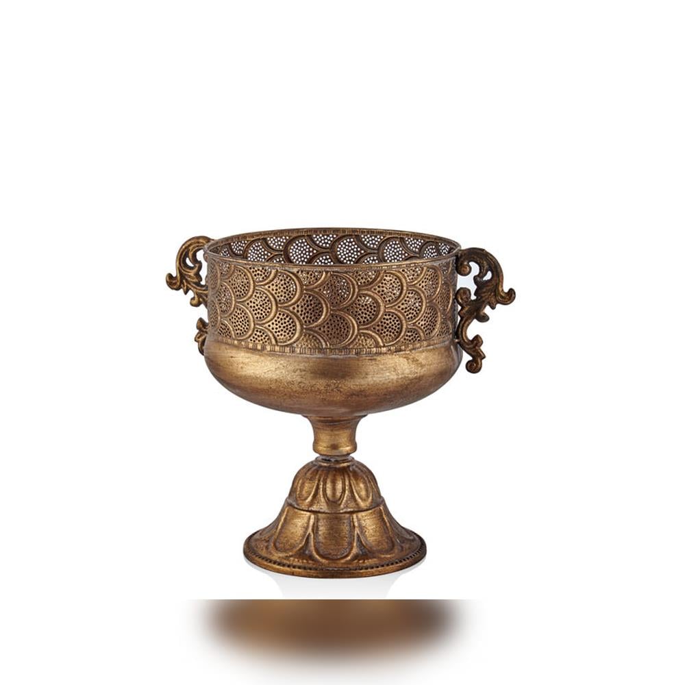 Lamedore Ferforje Gold Büyük Saksı - Güzel Home - Dekoratif Ürünler