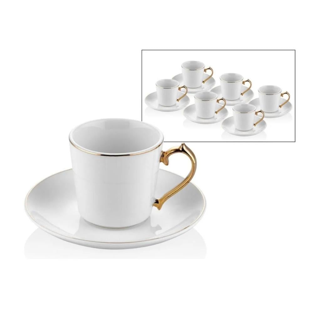 Lamedore Limoges Gold 6'lı Kahve Fincan Takımı - Güzel Home - Çay ve Kahve Takımları