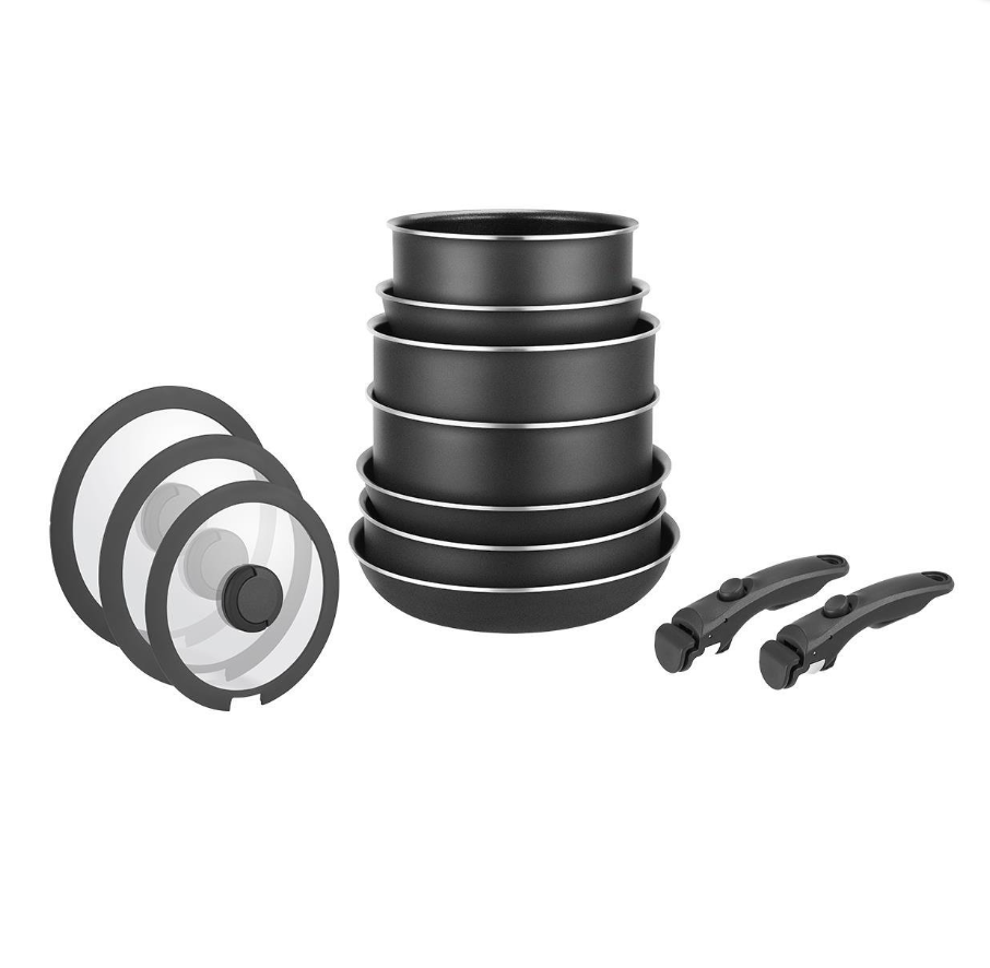 Leggno All-in-One Titanium 12 Parça Tencere Seti - Güzel Home - Granit Tencere Seti