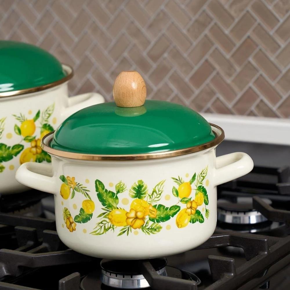 Miss Betty Citrus 16 Cm Emaye Tencere - Güzel Home - Tekli Tencere