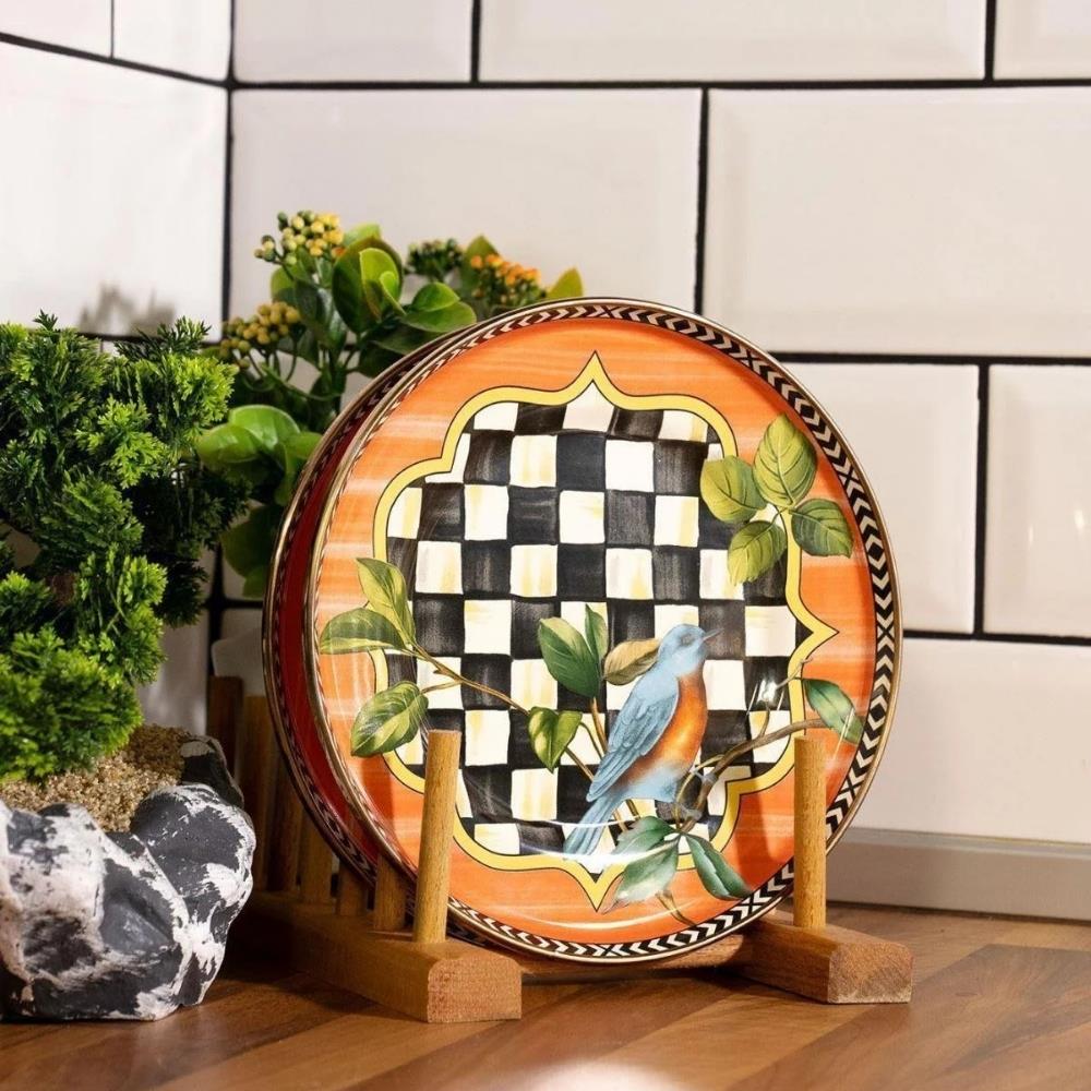 Miss Betty Linda 20 Cm 2'li Emaye Pasta Tabağı - Güzel Home - Sunumluklar