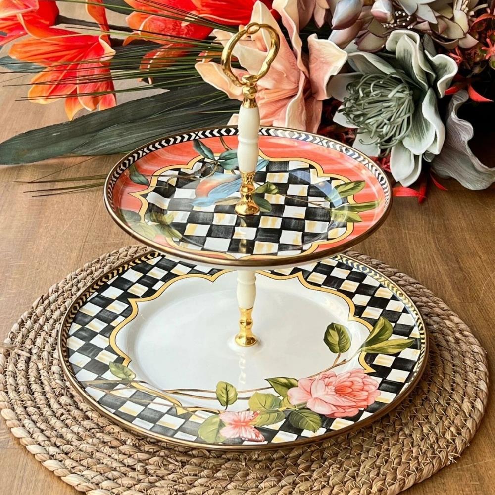 Miss Betty Paradise 2 Katlı Emaye Kurabiyelik - Güzel Home - Sunumluklar