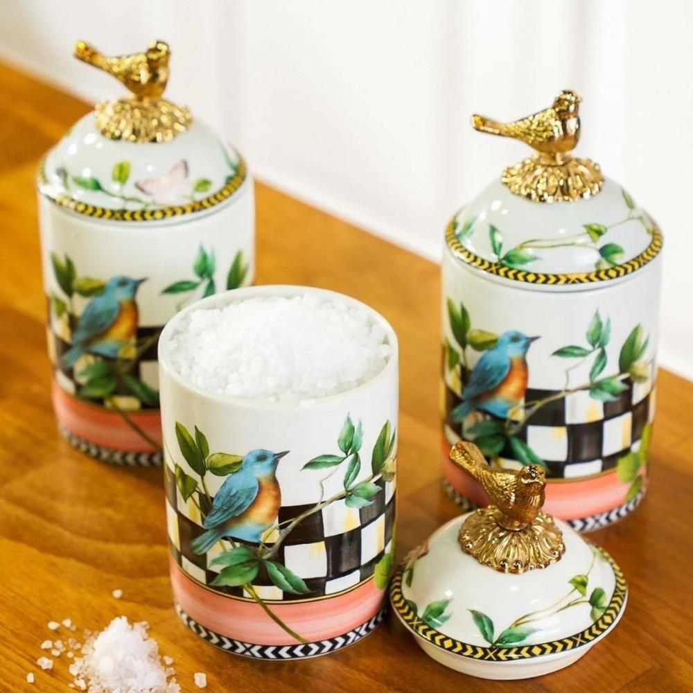 Miss Betty Paradise 3'lü Porselen Baharat Takımı - Güzel Home - Saklama