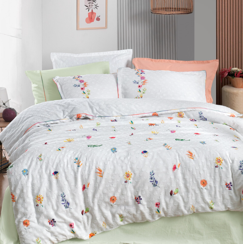 Sarev Mood Comfort Elvira Çift Kişilik Multicolour Nevresim Takımı - Güzel Home - Çift Kişilik Nevresim Takımı