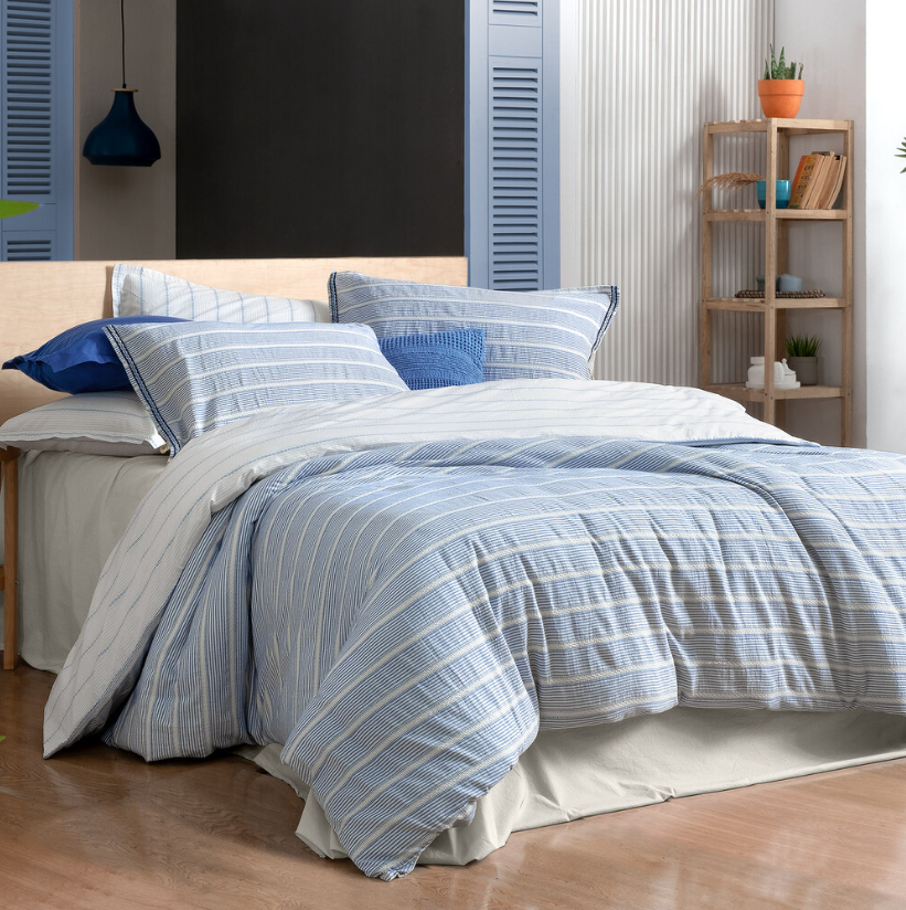 Sarev Mood Comfort Trina Tek Kişilik Mavi Nevresim Takımı - Güzel Home - Tek Kişilik Nevresim Takımı