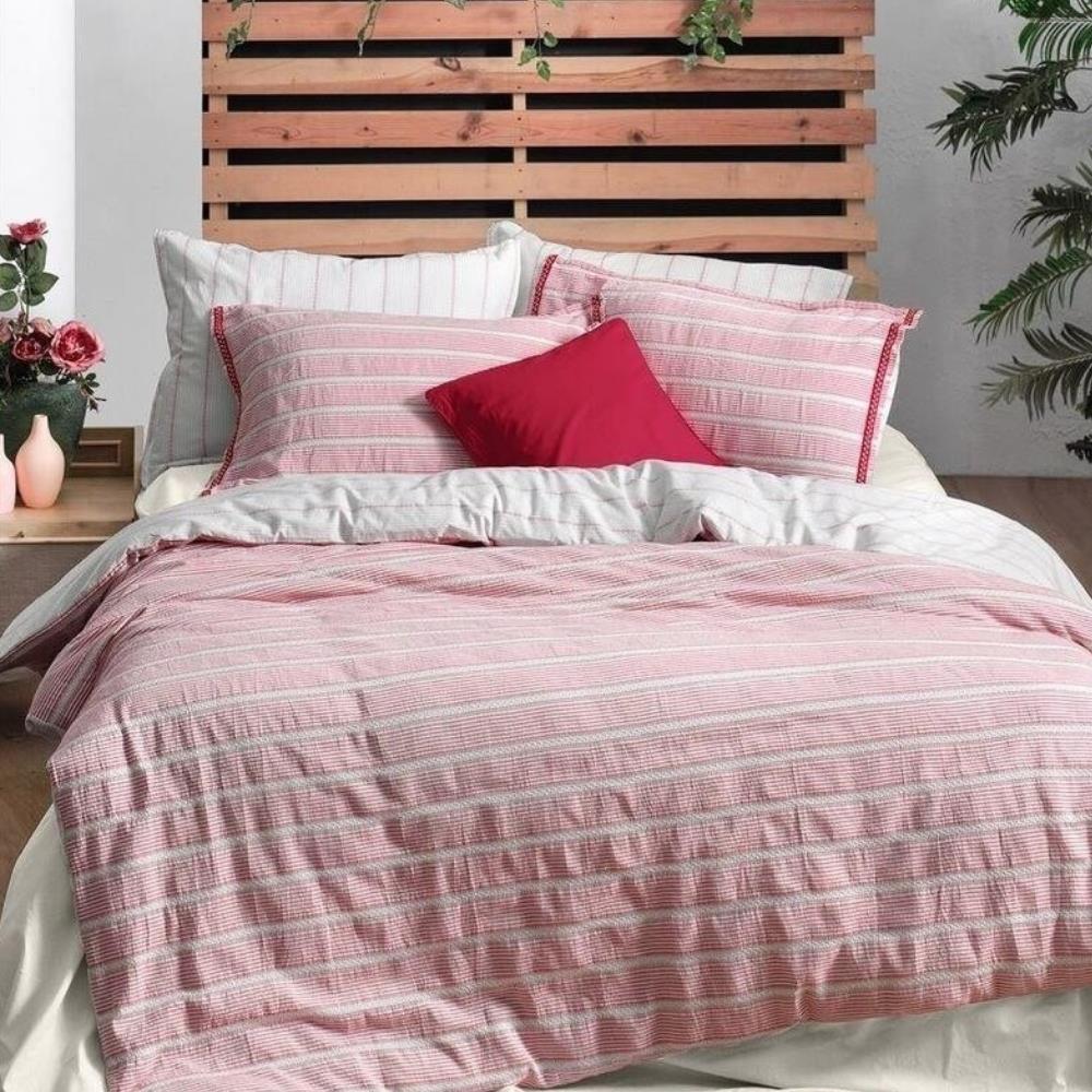 Sarev Mood Comfort Trina Tek Kişilik Pembe Nevresim Takımı - Güzel Home - Tek Kişilik Ranforce Nevresim Takımı