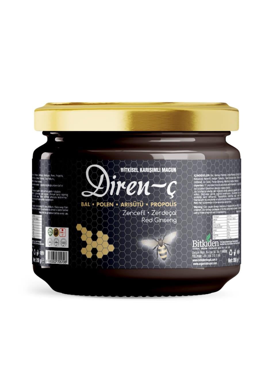 Bal Polen Arı sütü Propolis Bitkisel Karışımlı Direnç Macun 350 gr