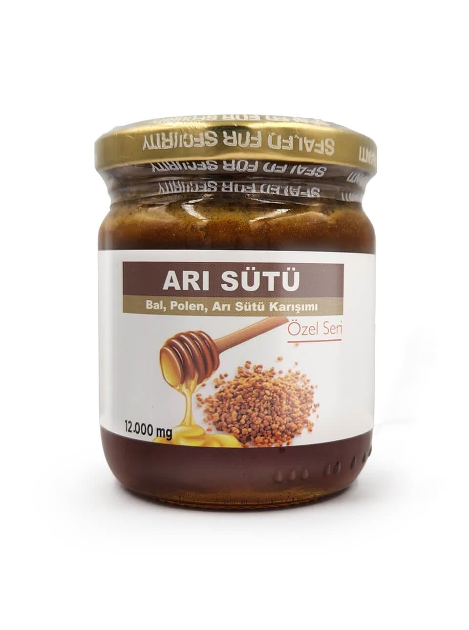 Bal Polen Karışımlı Arı Sütü (12000 mg) 240 gr.