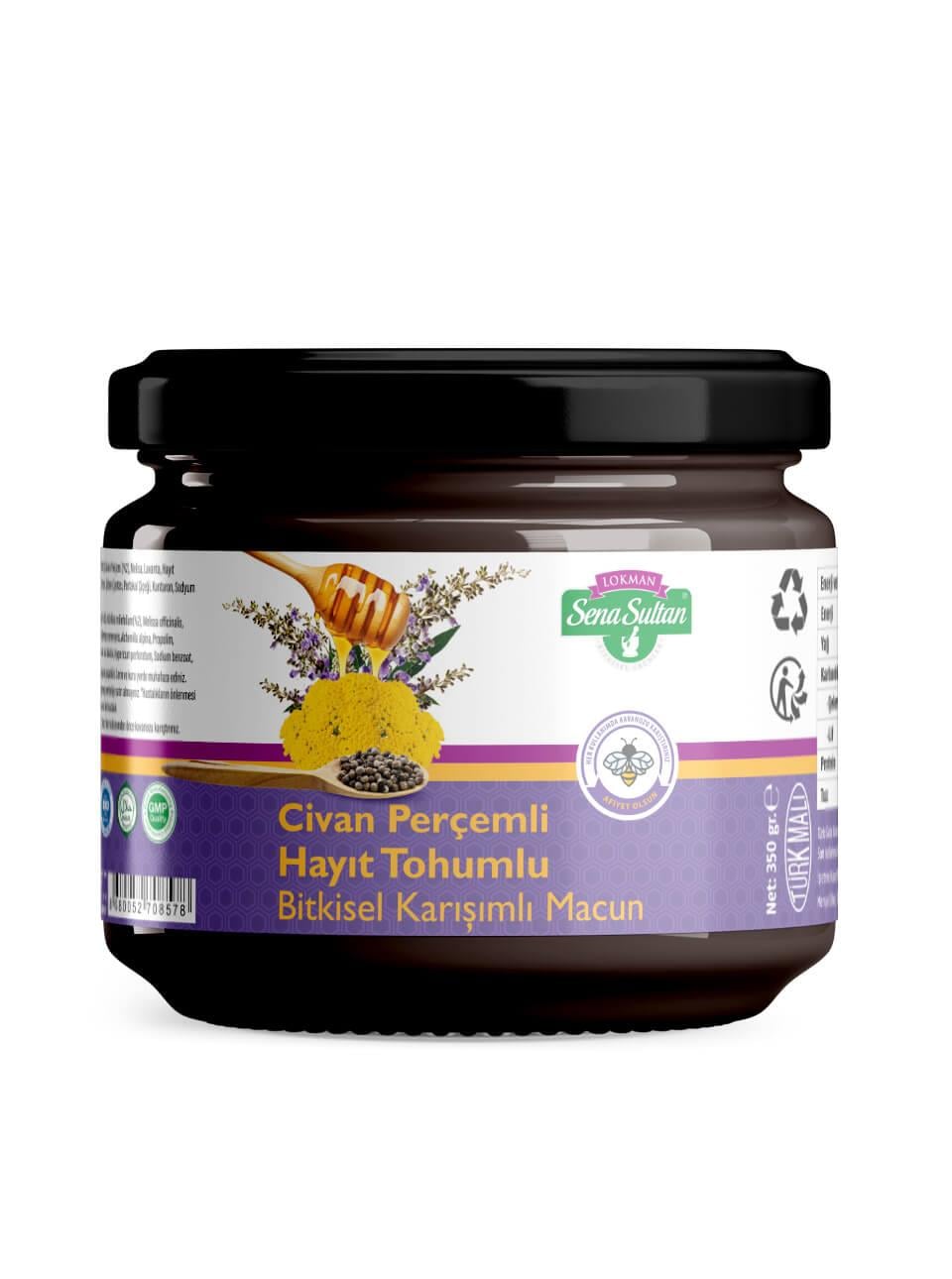 Ballı Polenli Civan Perçemli Hayıt Tohumlu Macun  350 Gr