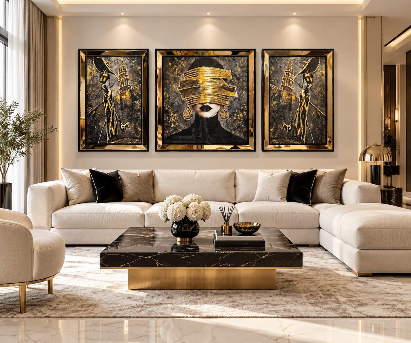 Gold Bayan 3lü Set Tablo