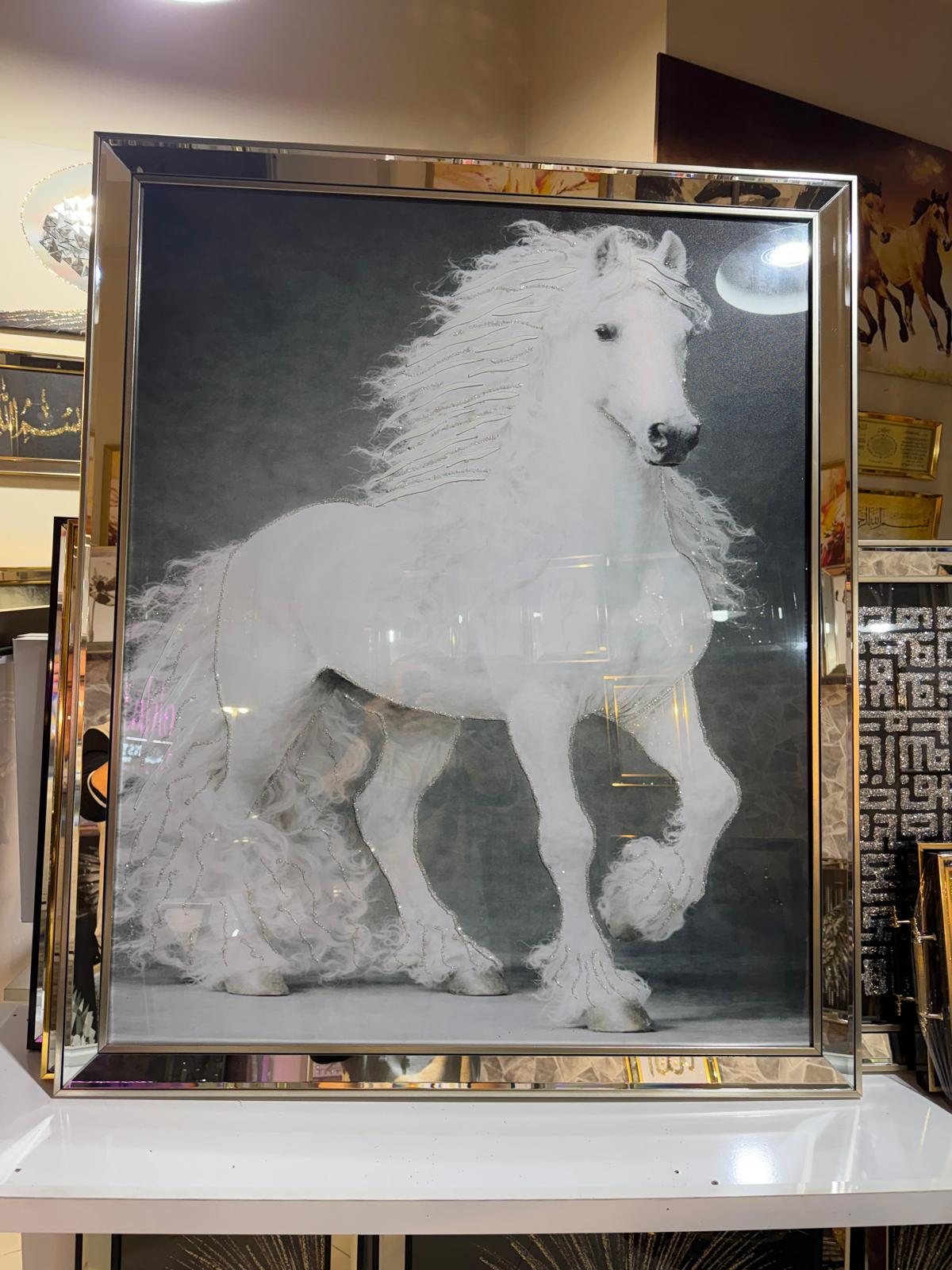 Gold Beyaz At Tablo