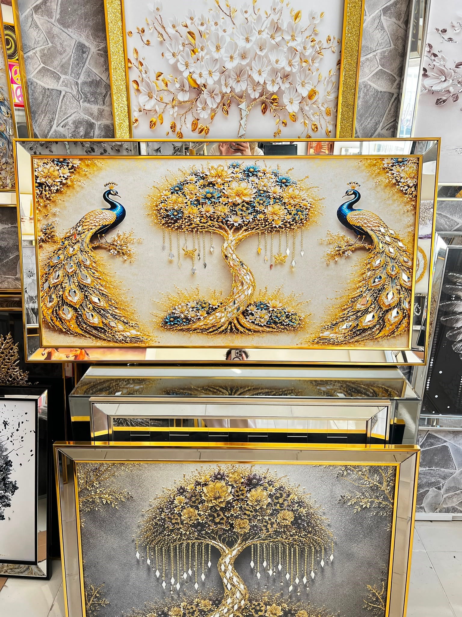 Gold Tavus Kuşu Hayat Ağacı