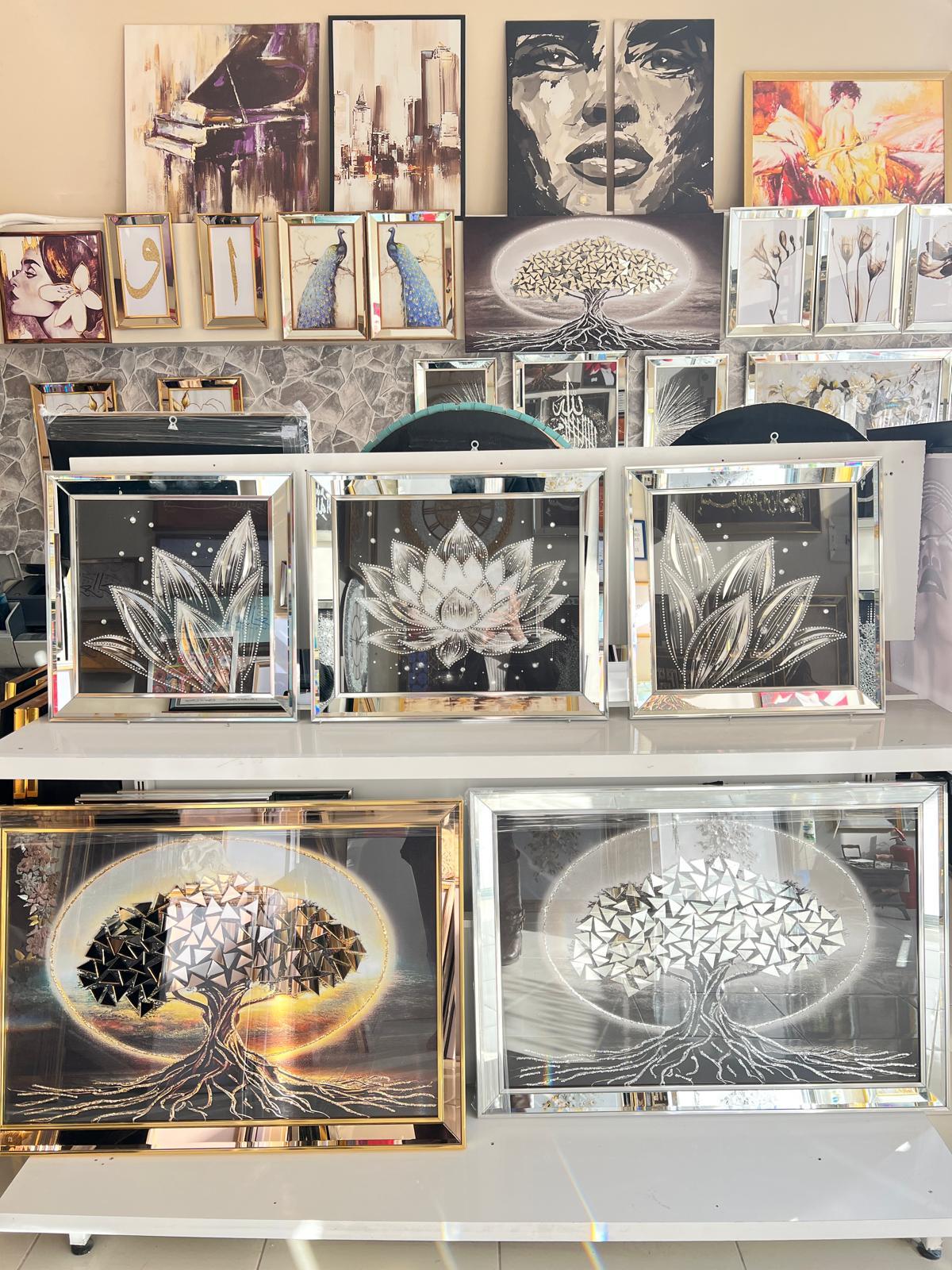 Gümüş Lotus Çiçeği Tablo