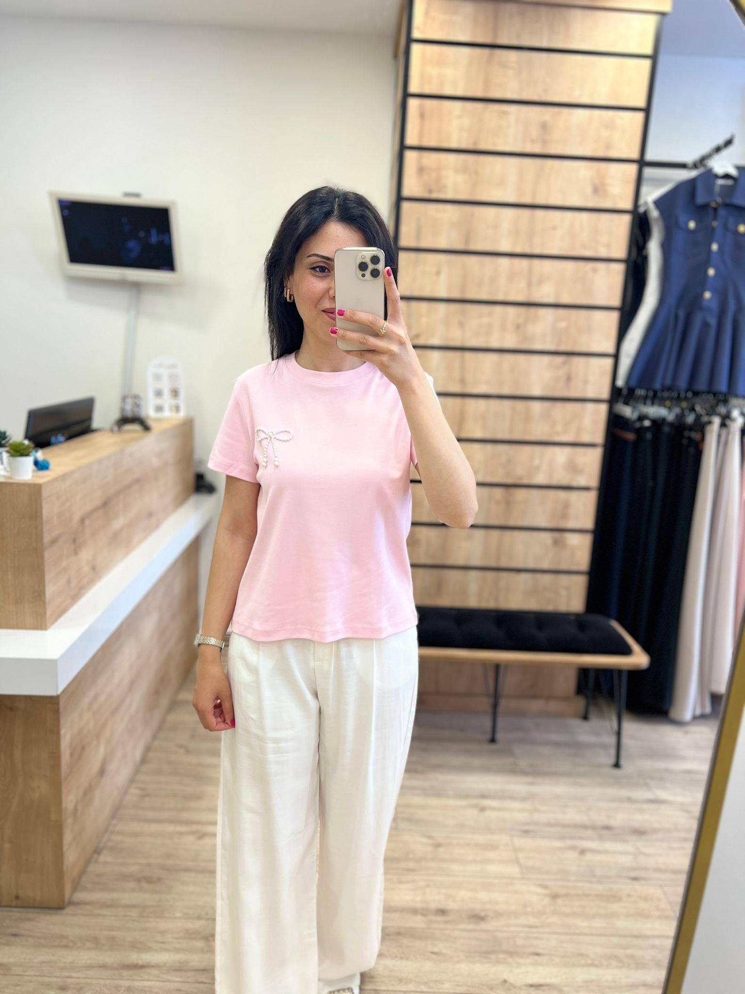 Pembe İncili Tshirt