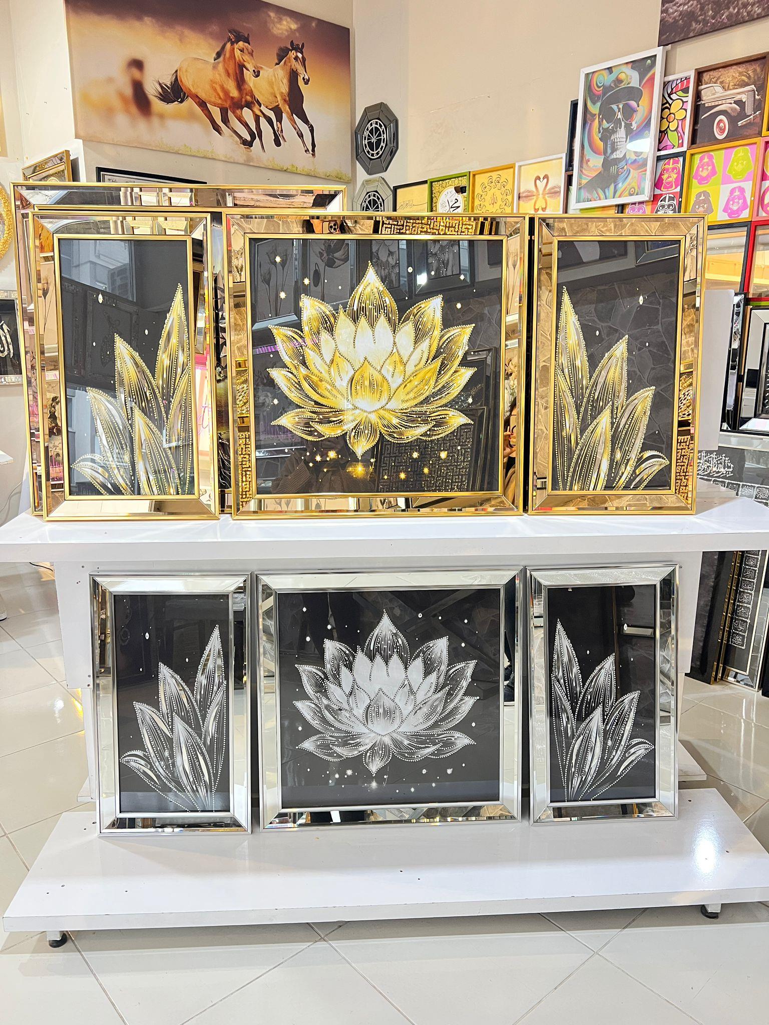 Gold 3 Lü Lotus Çiçeği