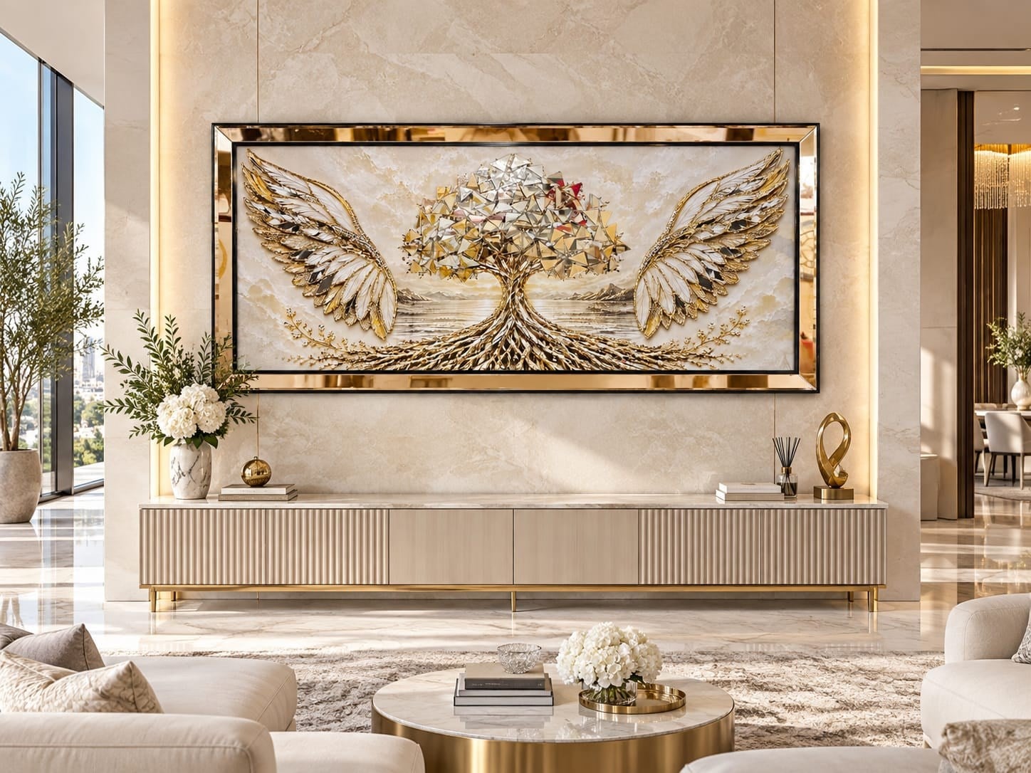 Gold Hayat Ağacı Melek Kanatlı