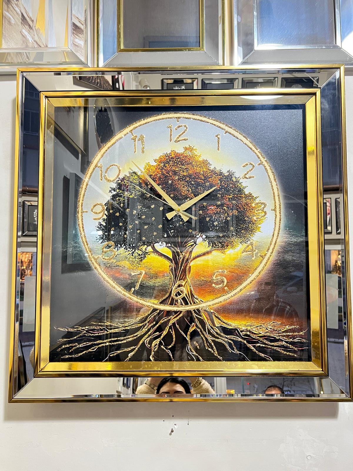 Gold Hayat Ağacı Saat