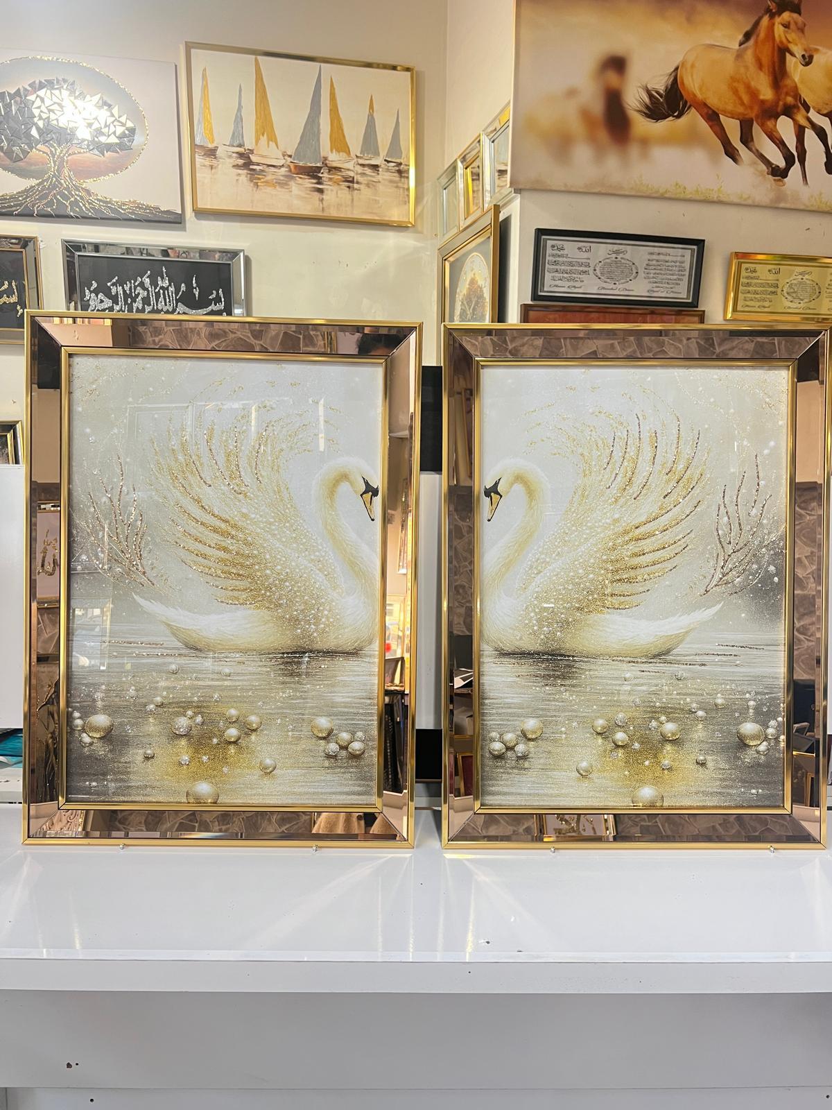 Gold İkiz Kuğu Tablo