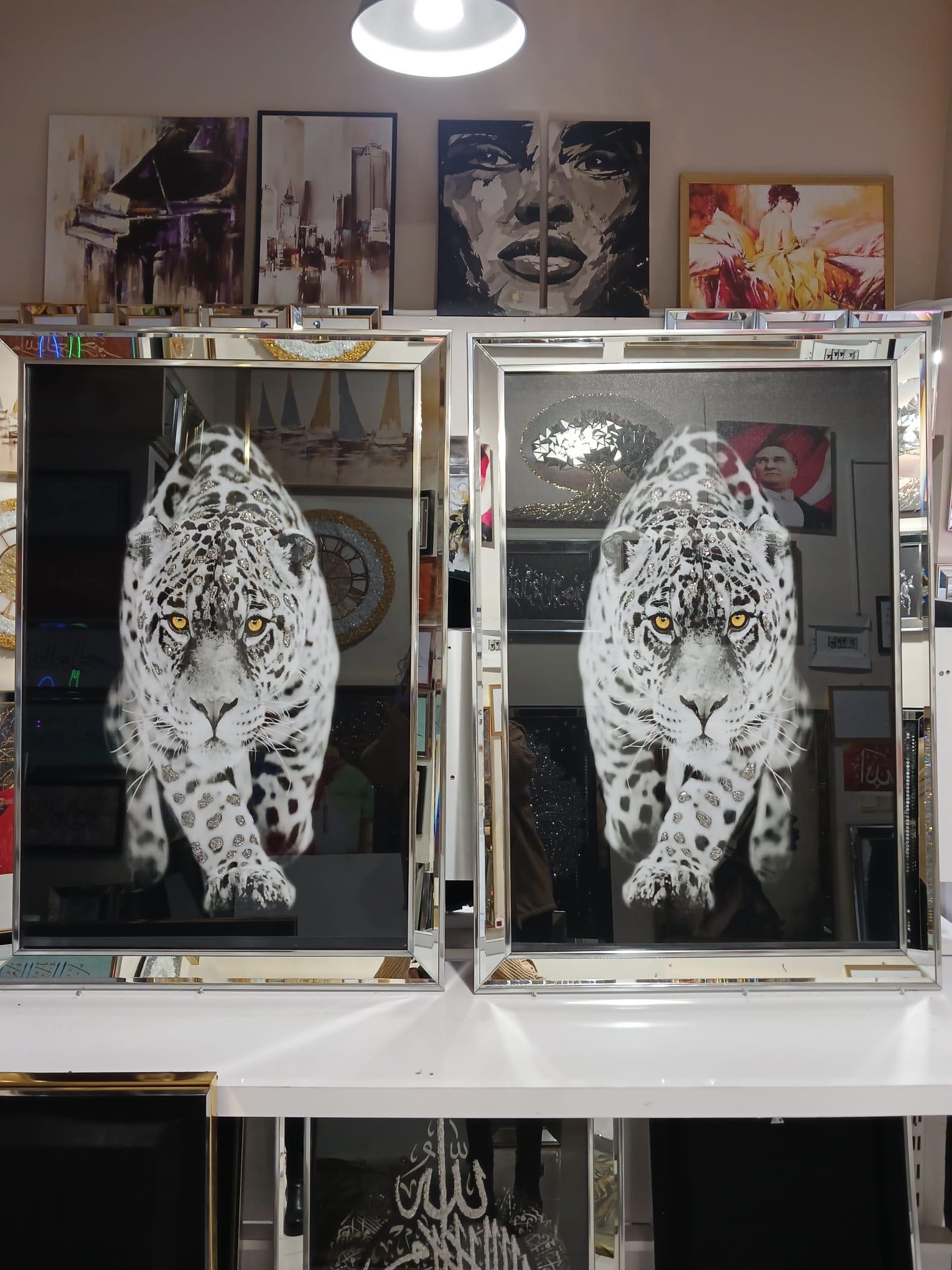 Gümüş 2 Li Leopar Tablo