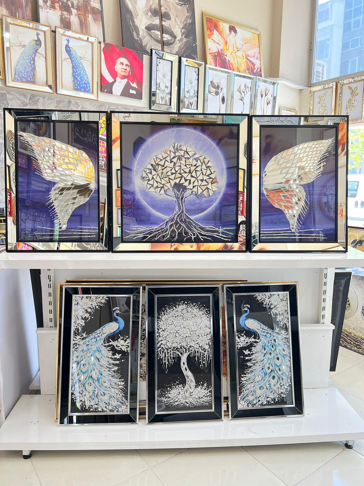 Gümüş İçi Mor 3 Lü set Tablo