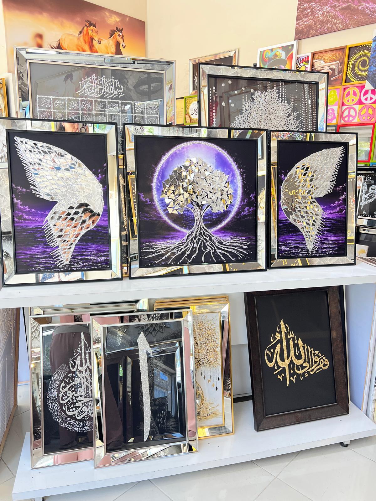 Gümüş İçi Mor 3 Lü set Tablo