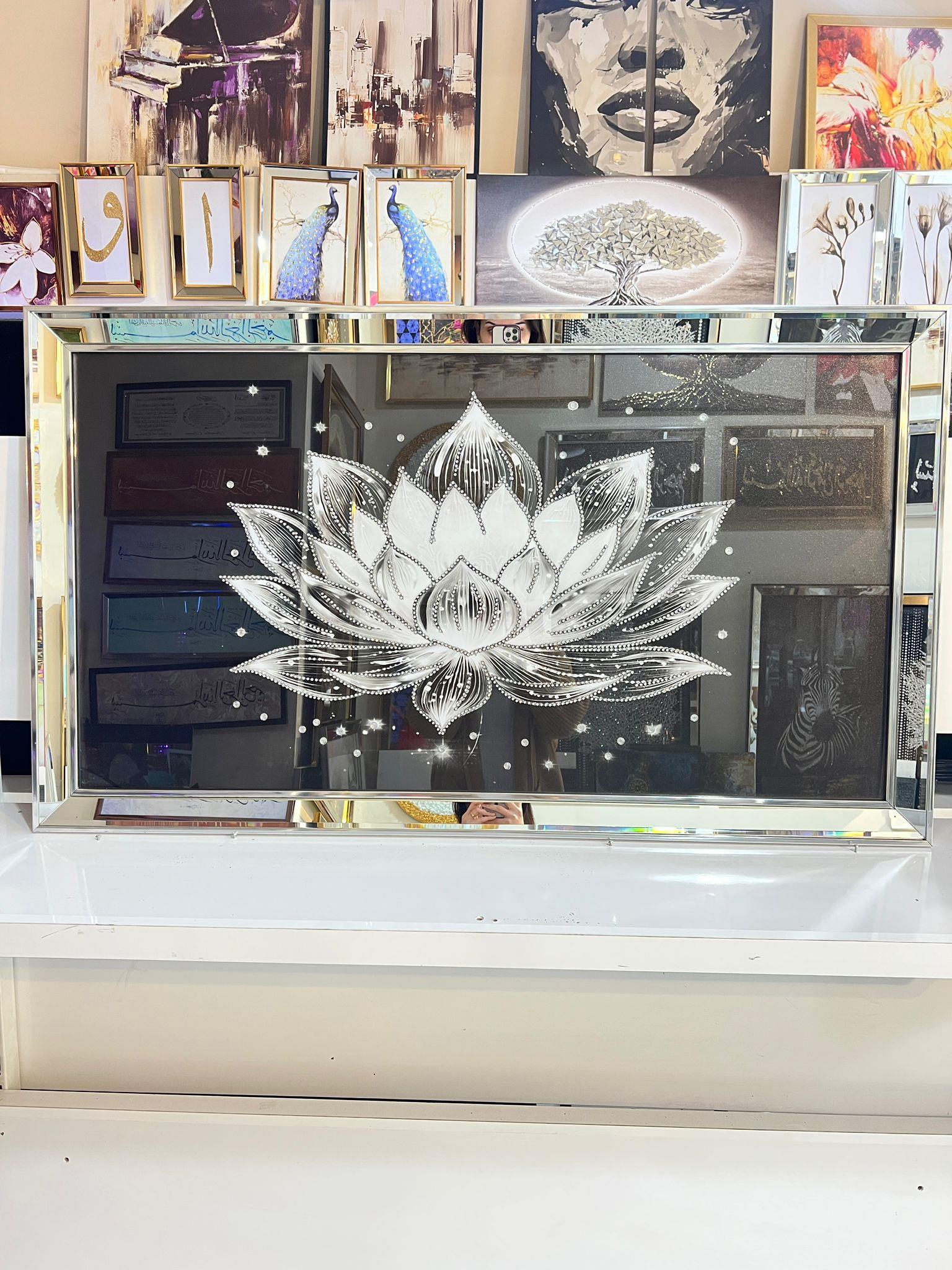Gümüş Lotus Çiçeği Tablo