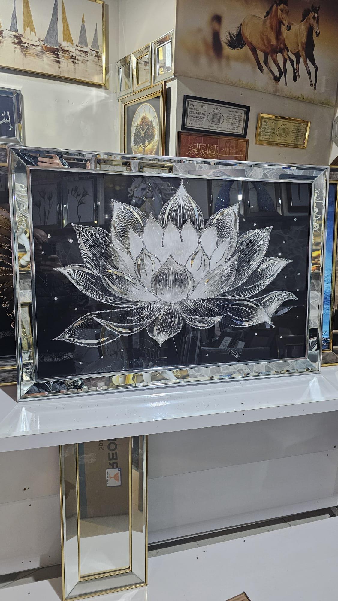 Gümüş Lotus Çiçeği Tablo