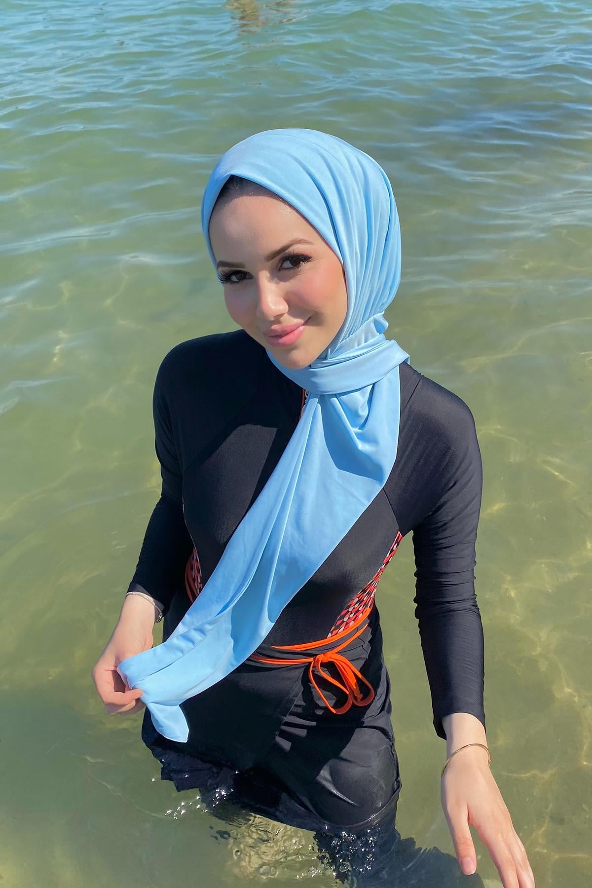 Sayra shawl kadın bebe mavisi sandy kumaş hazır şal 