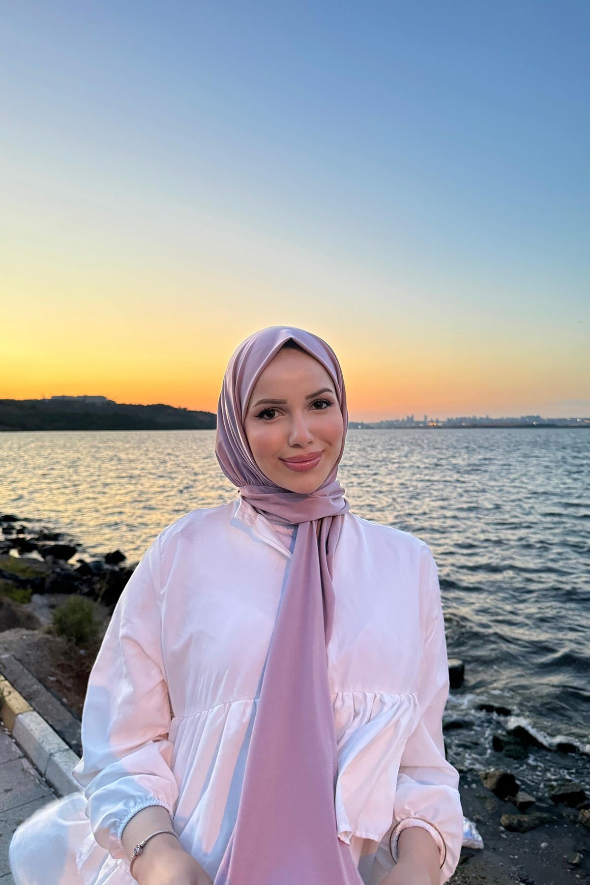 Sayra shawl kadın lila sandy kumaş hazır şal 