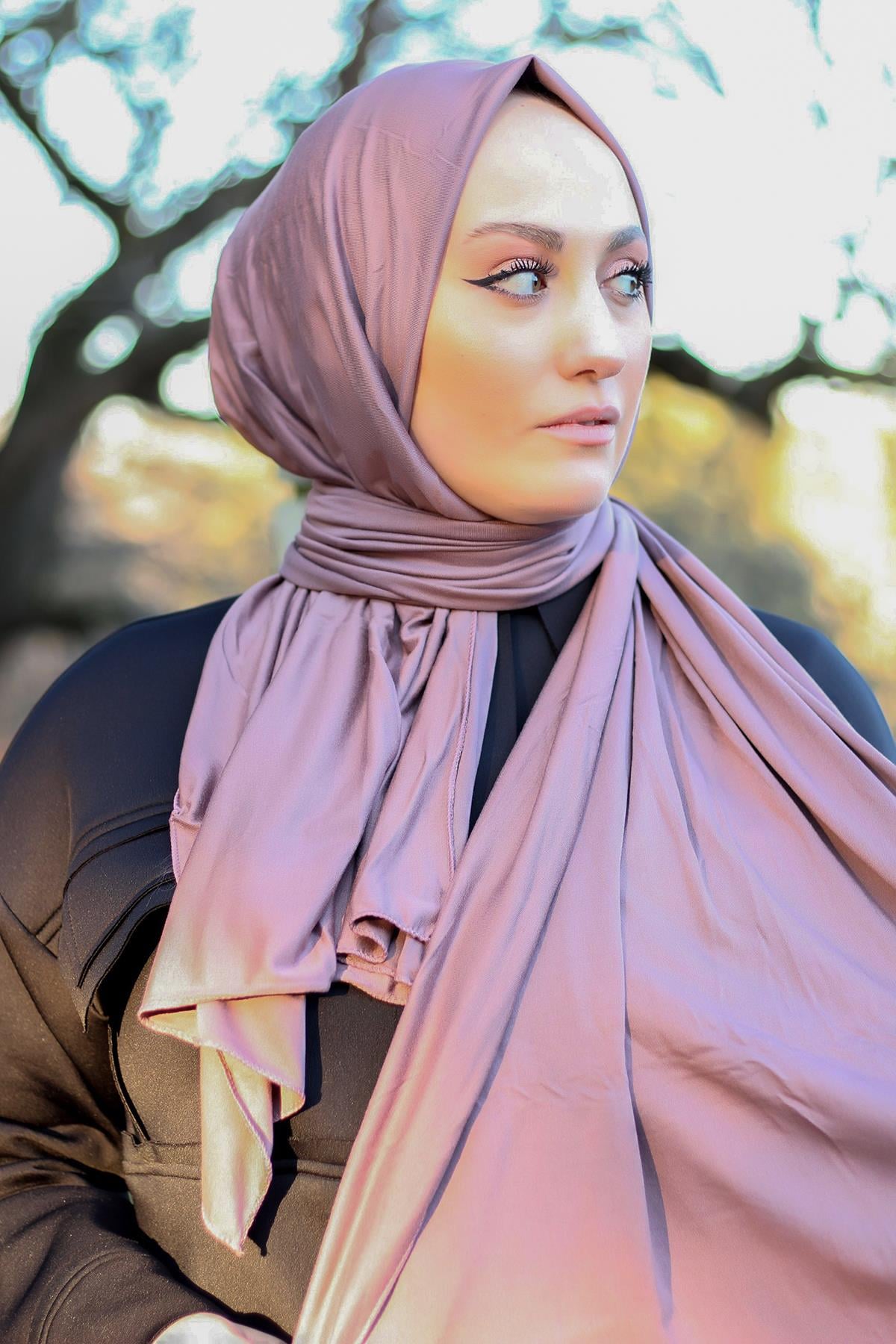Sayra Shawl kadın pastel lila süprem penye şal