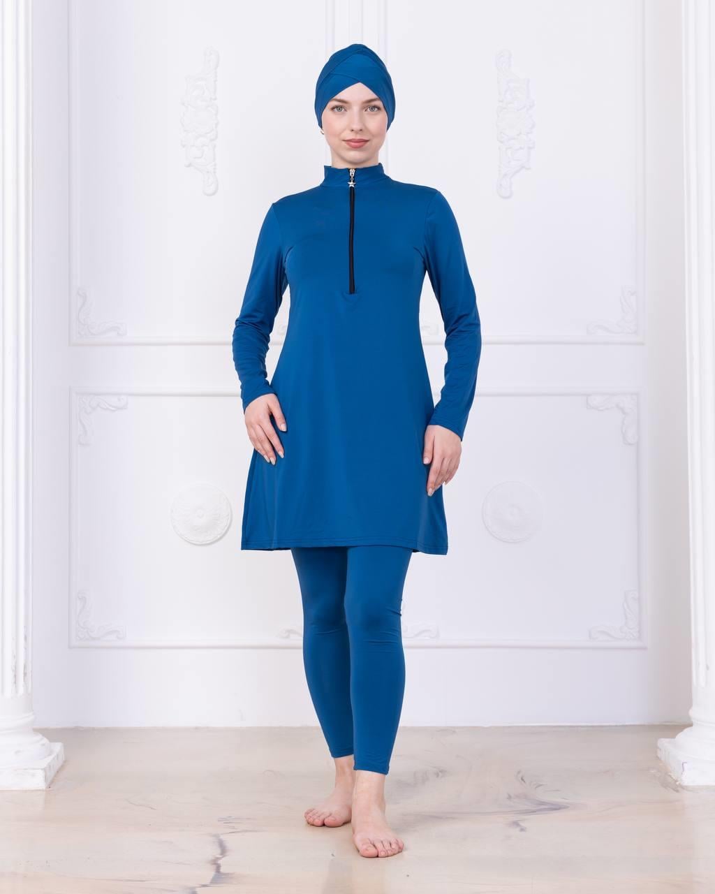 Sayra Shawl Petrol Mavi Tesettür Mayo