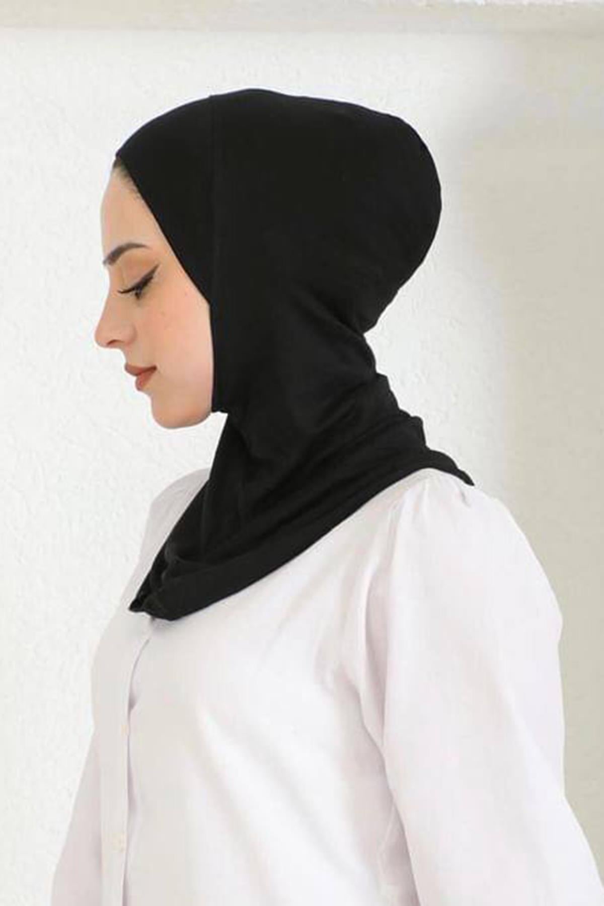 Sayra Shawl Yeni Nesil Boyunluklu Siyah Bone SYR004