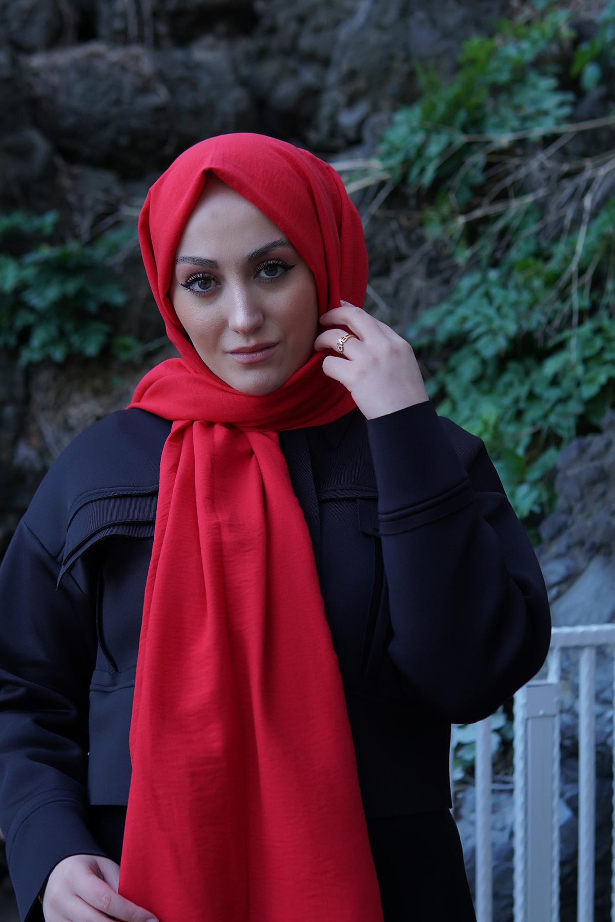 shawl caz şal kırmızı