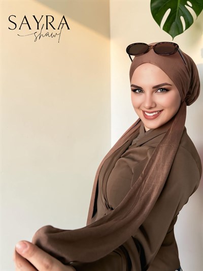Sayra Shawl Kadın Bonetak Kahverengi