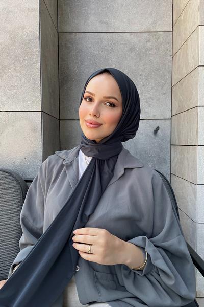 Sayra shawl kadın füme sandy kumaş hazır şal 