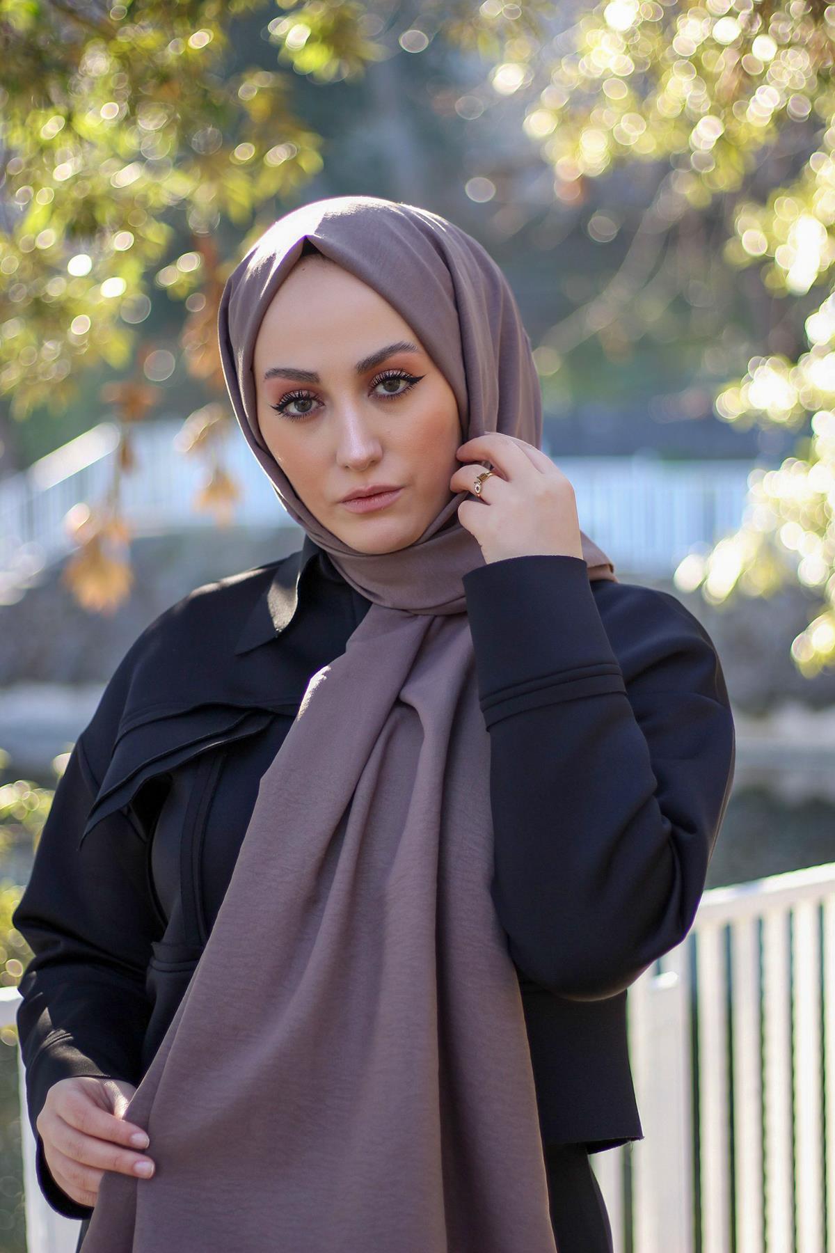 Sayra shawl kadın açık kahverengi caz şal SYR001