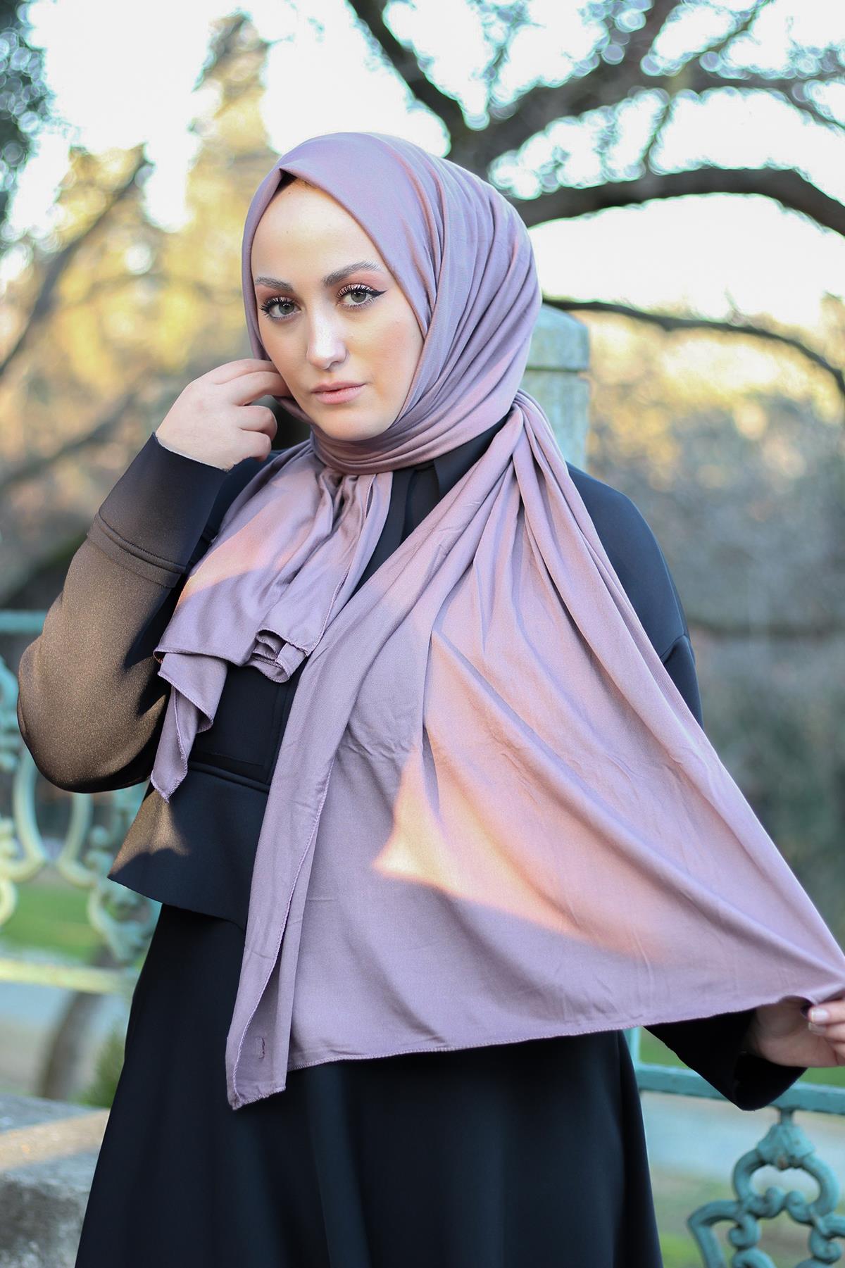 Sayra Shawl kadın gül kurusu süprem penye şal