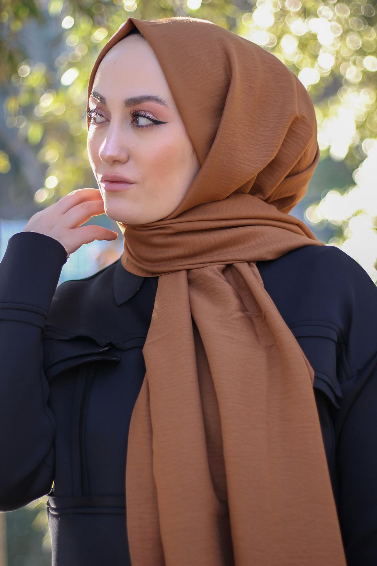 Sayra shawl kadın kiremit caz şal SYR001