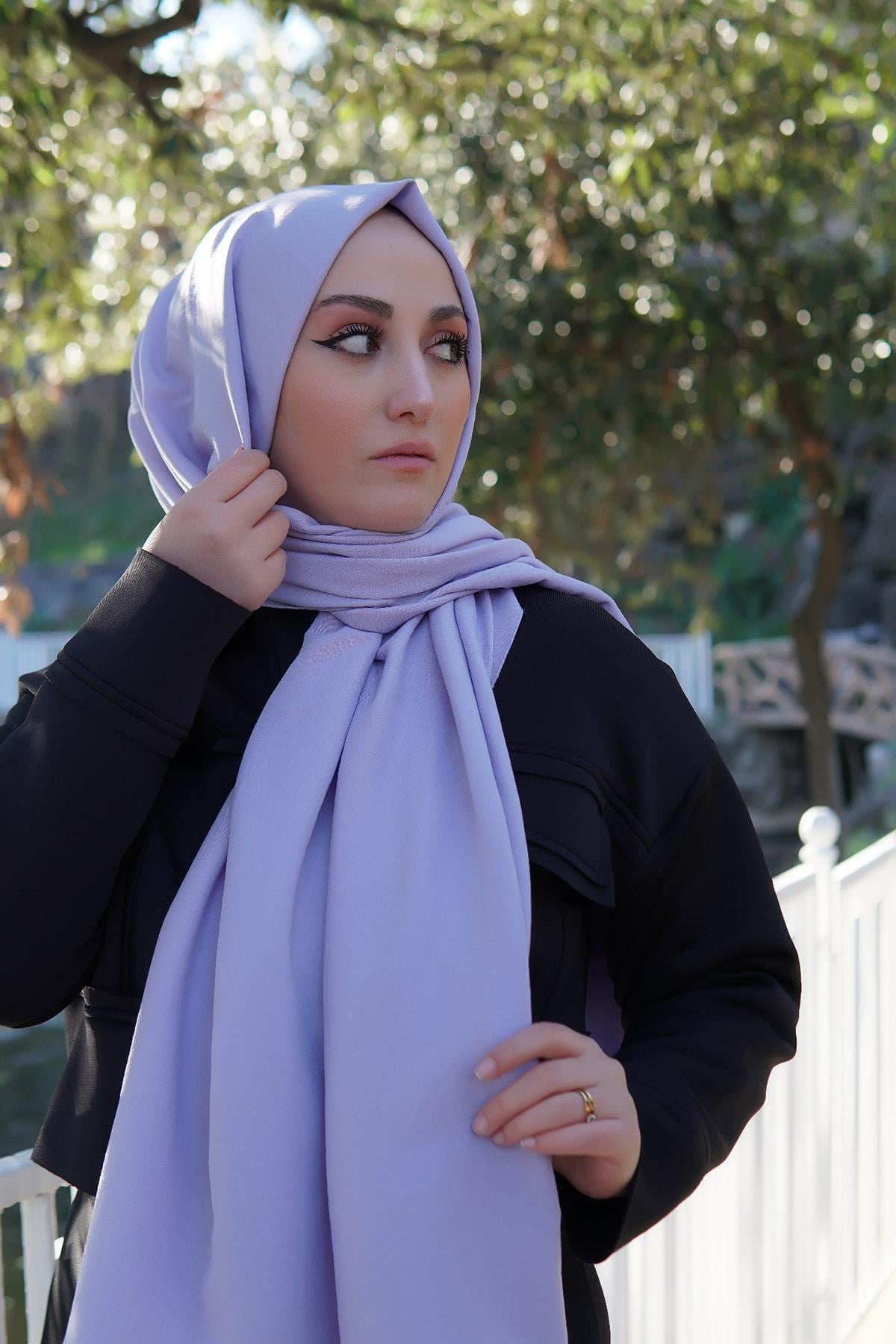 Sayra shawl kadın lila caz şal SYR001