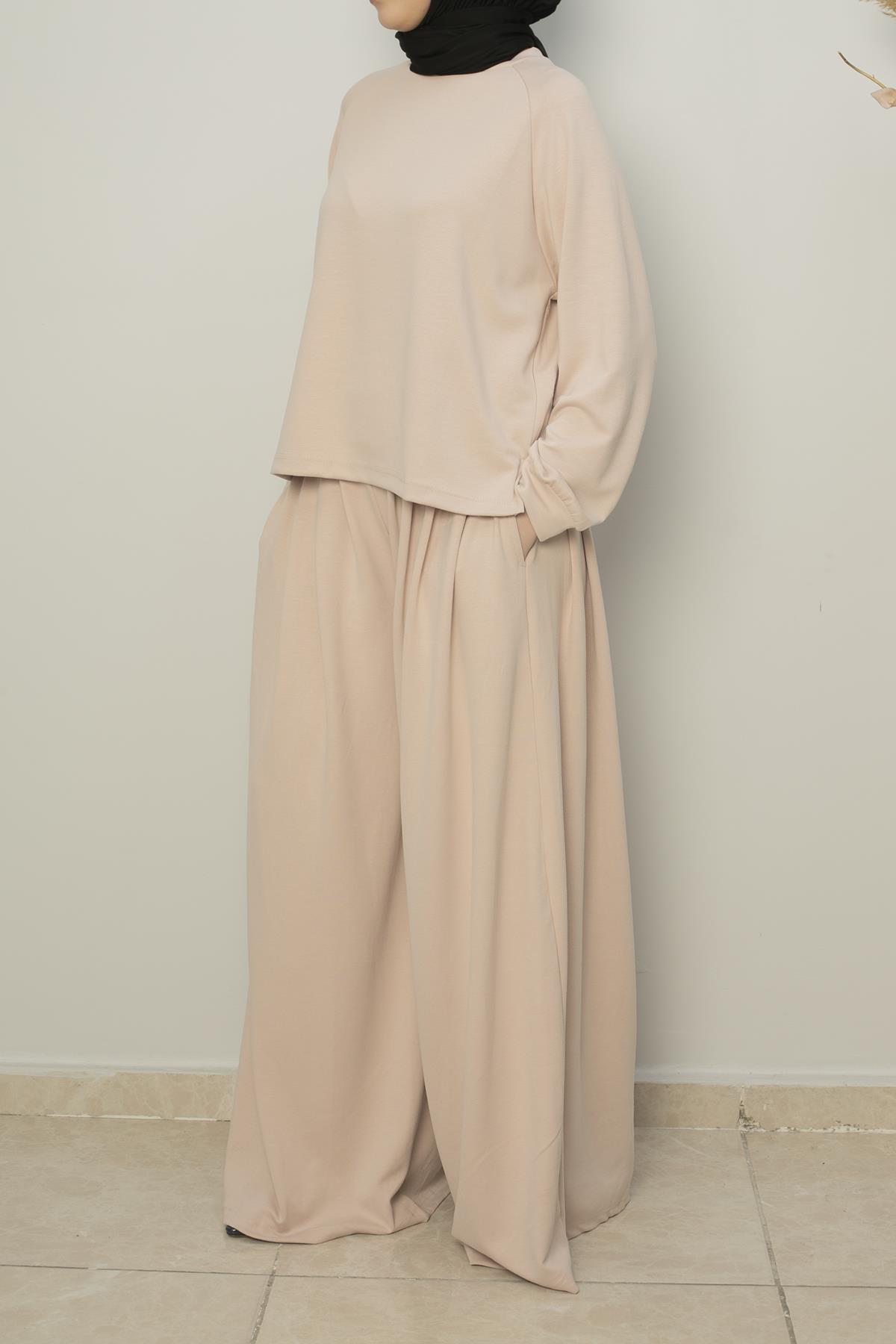 Sayra Shawl kadın salaş etek pantolonlu takım SYR014