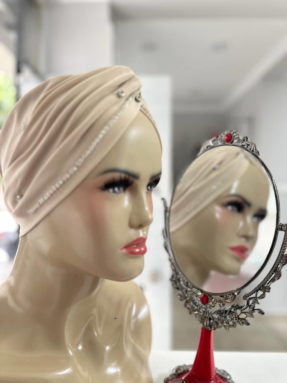 Sayra Shawl KadınTaşlı Bone Bej