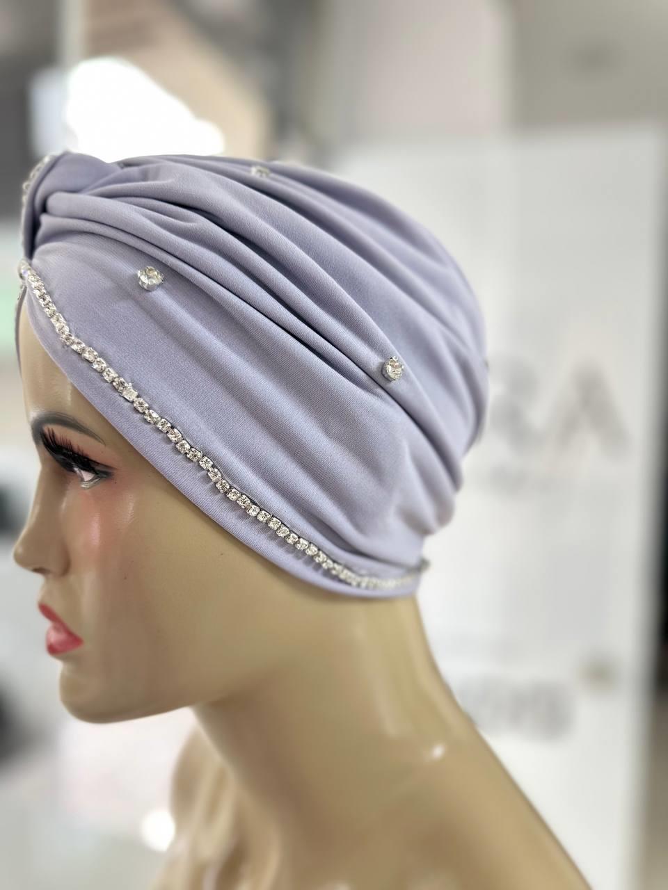 Sayra Shawl KadınTaşlı Bone Gri