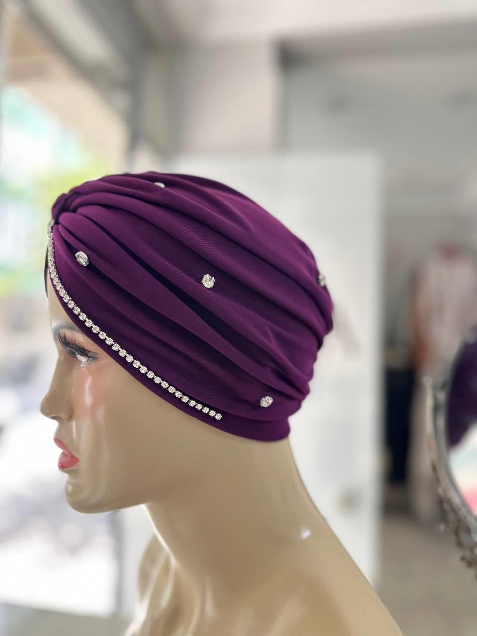 Sayra Shawl KadınTaşlı Bone Mürdüm