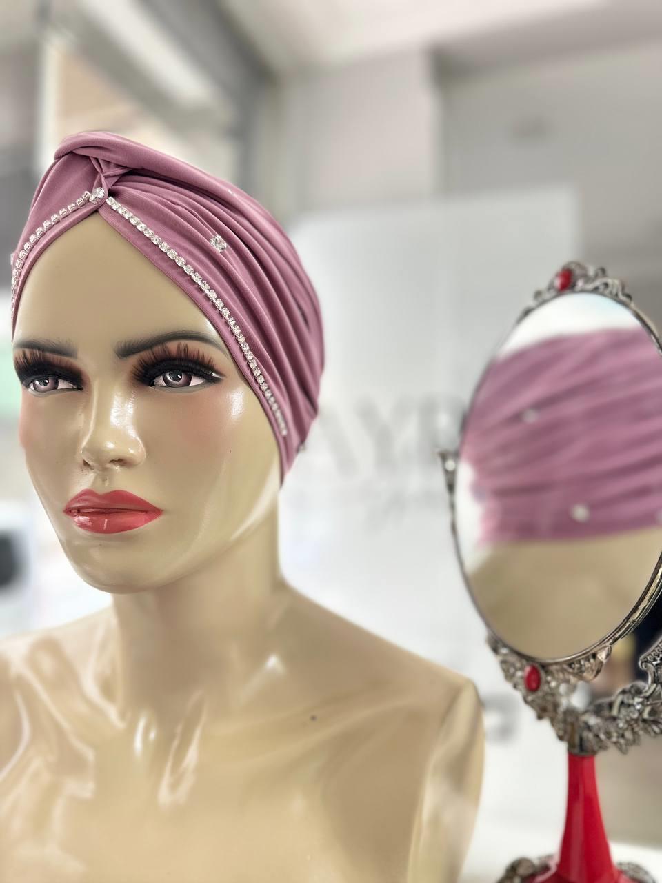 Sayra Shawl KadınTaşlı Bone Pembe