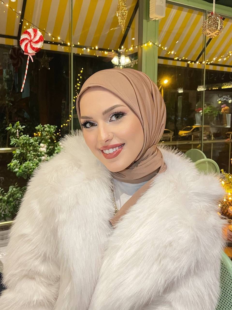 Sayra shawl karamel rengi hazır şal  SYR002