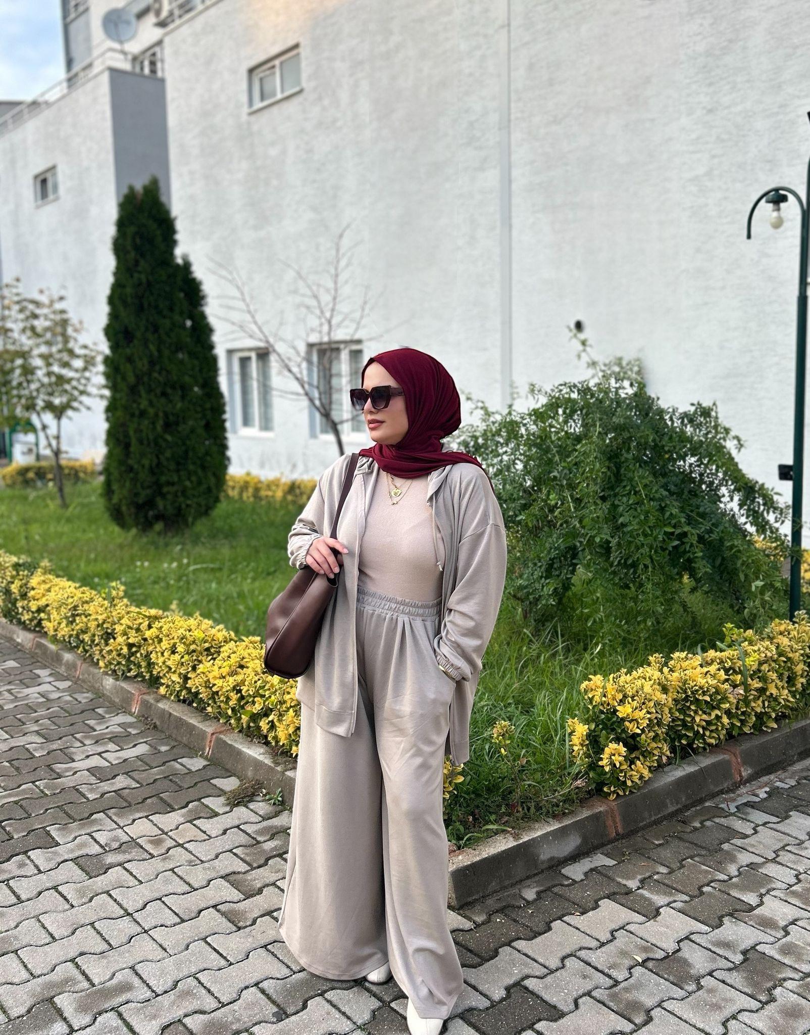 Sayra Shawl Zeynep Takım Krem