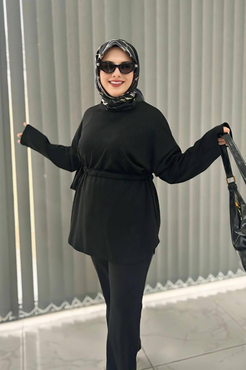 Şevval takım Siyah Oysho modal kumaş